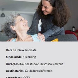 Formação de Apoio Imediato ao Cuidador Informal - GRATUITA